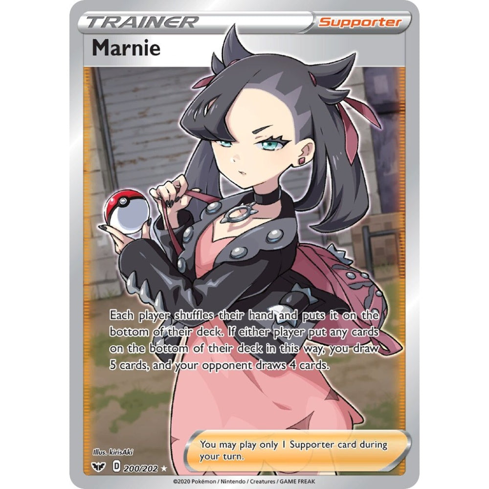 Marnie Rare Ultra 200/202 Pokemon Card Game Sword & Shield