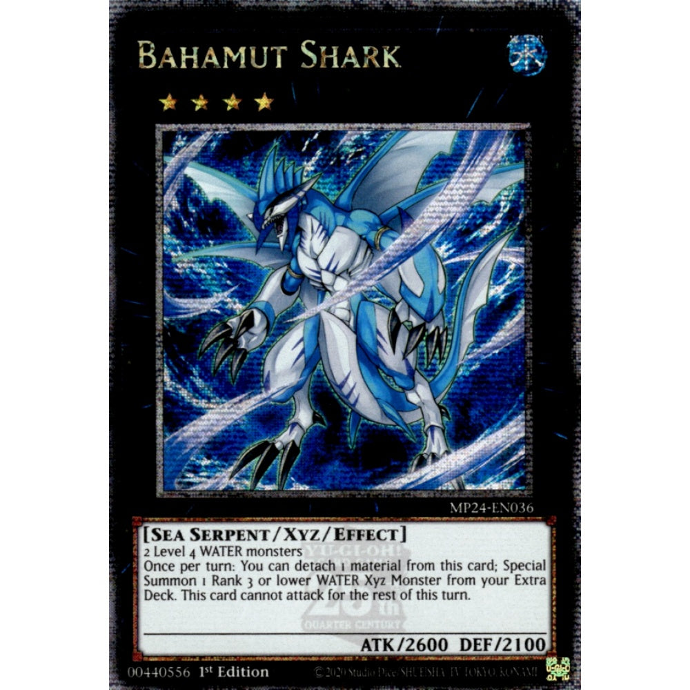 Bahamut Shark, MP24-EN036, Quarter Century Secret Rare, Yu-Gi-Oh!, 25th Anniversary Tin: Dueling Mirrors