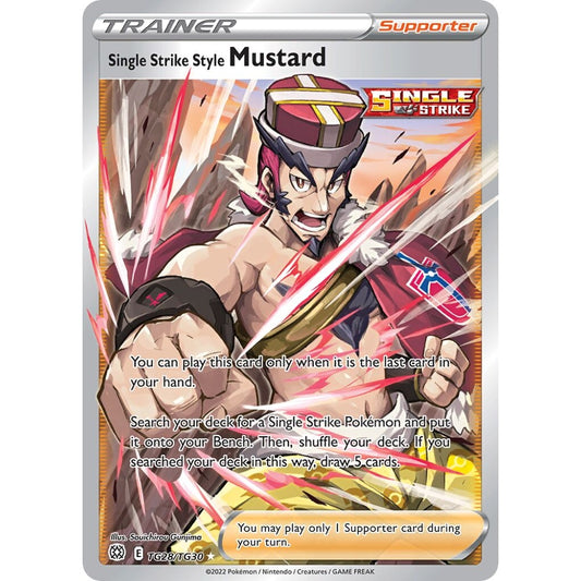 Single Strike Style Mustard Rare Ultra TG28/TG30 Pokemon Card Game Brilliant Stars