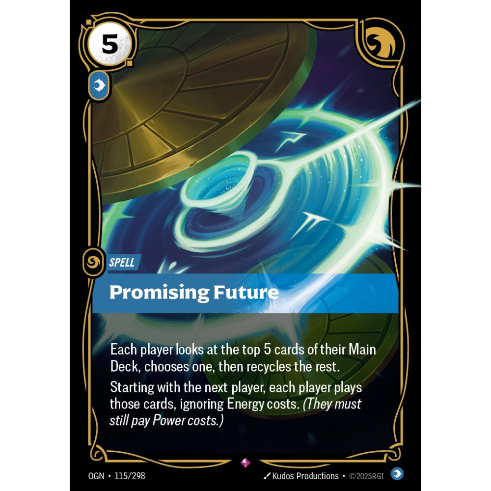 Promising Future OGN-115/298 Riftbound Card Game Origins Rare