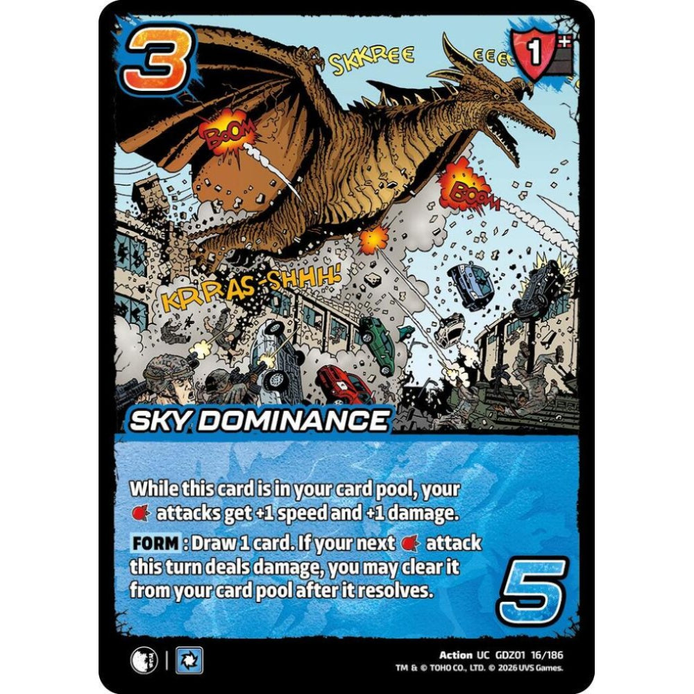 Sky Dominance GDZ01 16/186 GDZ01 Universus Godzilla: Reign of Kaiju Action UC