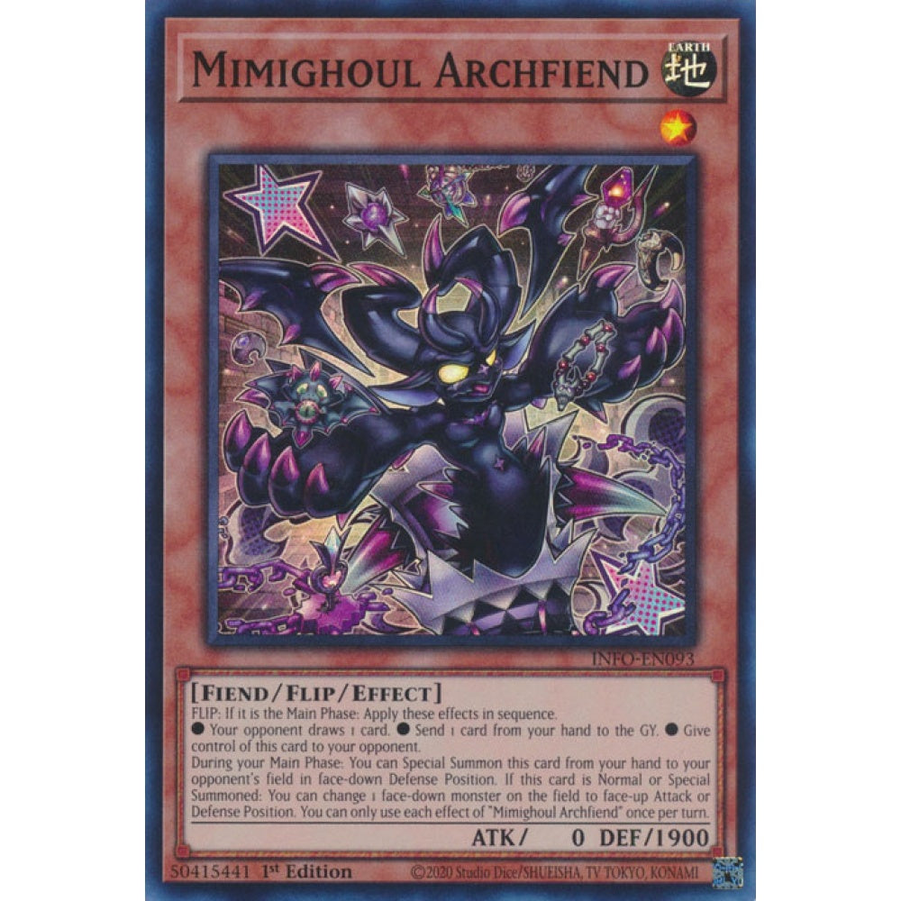 Mimighoul Archfiend INFO-EN093 Super Super Rare Yu-Gi-Oh The Infinite Forbidden in Art