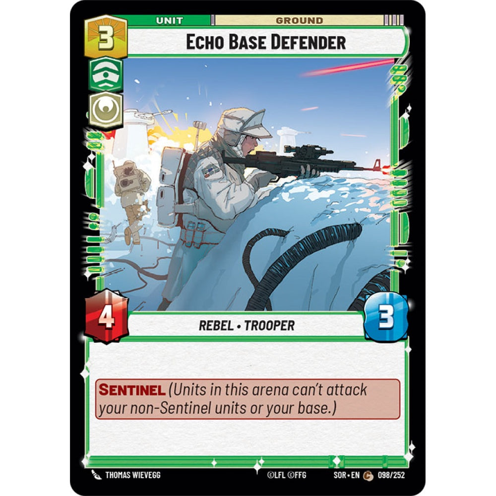 Echo Base Defender, 98, C, Star Wars Unlimited, Sparks Of Rebellion
