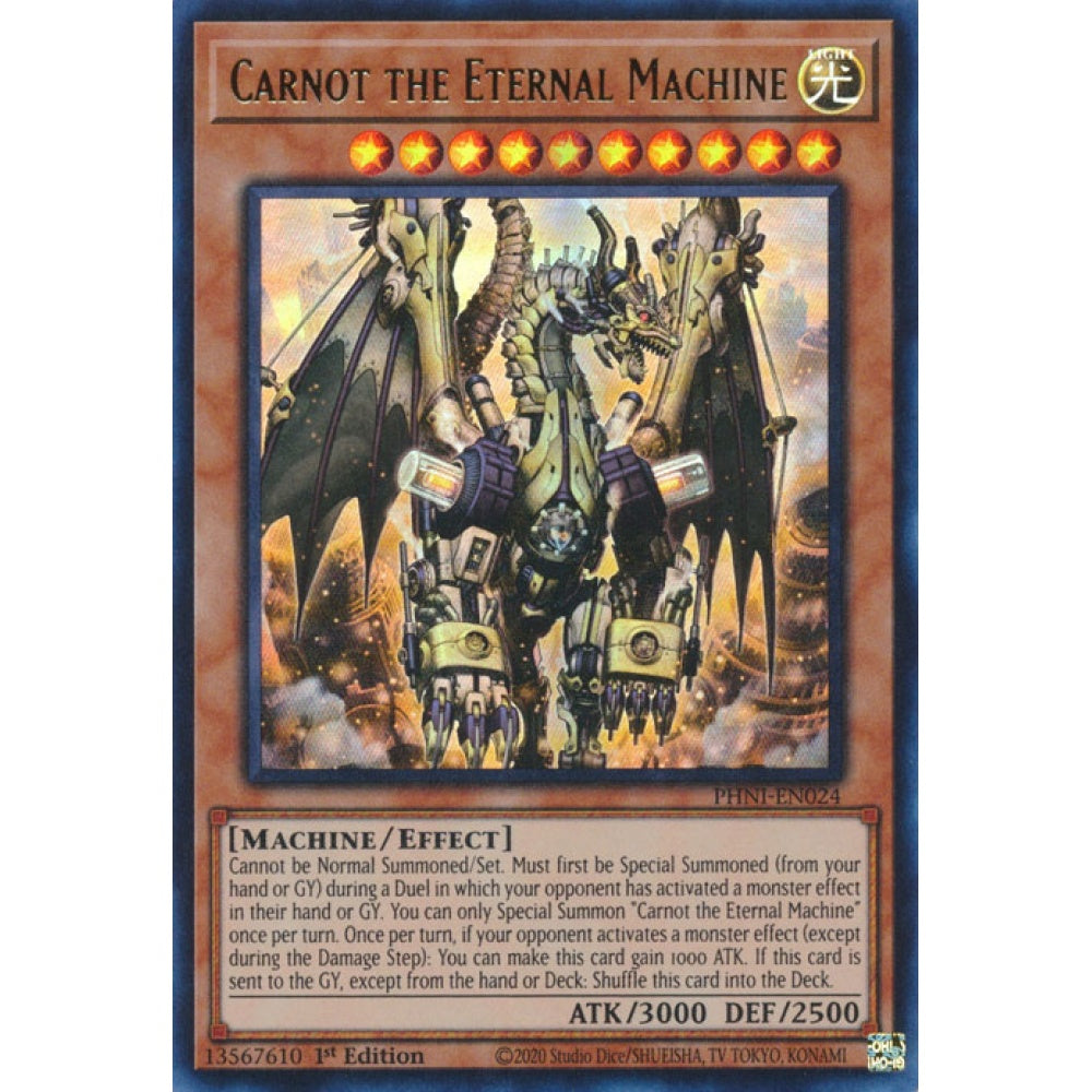 Carnot the Eternal Machine PHNI-EN024 Ultra Ultra Rare Yu-Gi-Oh Phantom Nightmare in Art