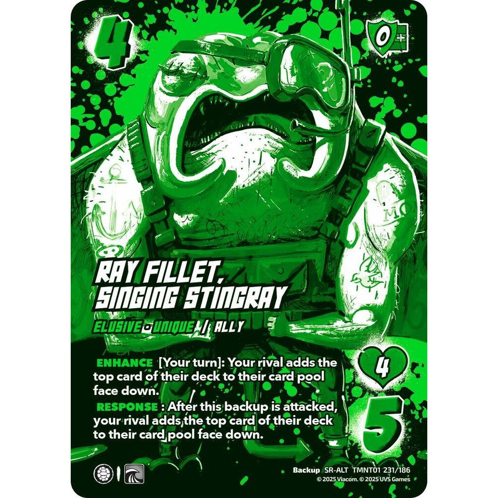 Ray Fillet, Singing Stingray 231/186 TMNT01 Universus Teenage Mutant Ninja Turtles Backup SR-ALT