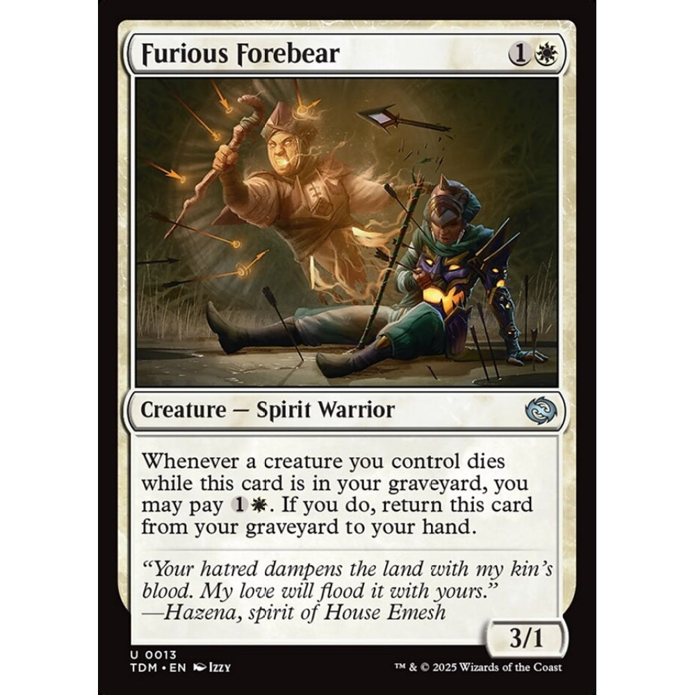 Furious Forebear uncommon 13 Magic the Gathering Tarkir: Dragonstorm