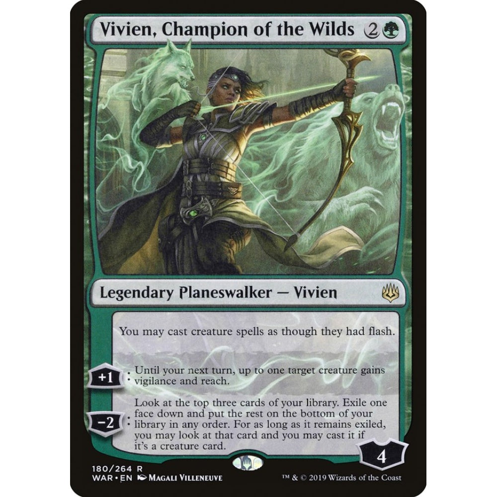 Vivien, Champion of the Wilds rare 180 Magic the Gathering War of the Spark