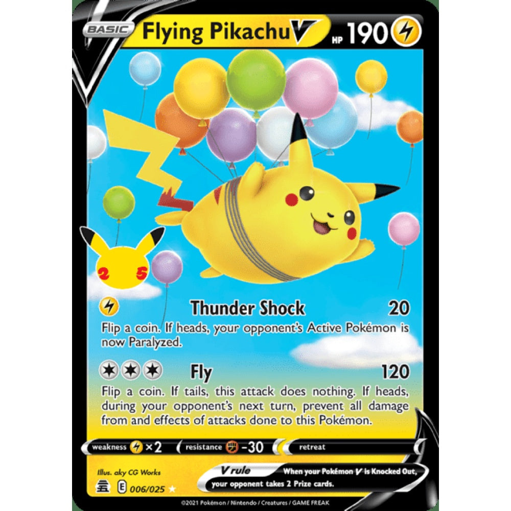 Flying Pikachu V Double Rare 006/025 Pokemon Card Game Celebrations