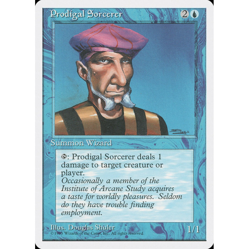 Prodigal Sorcerer common 94 Magic the Gathering Fourth Edition