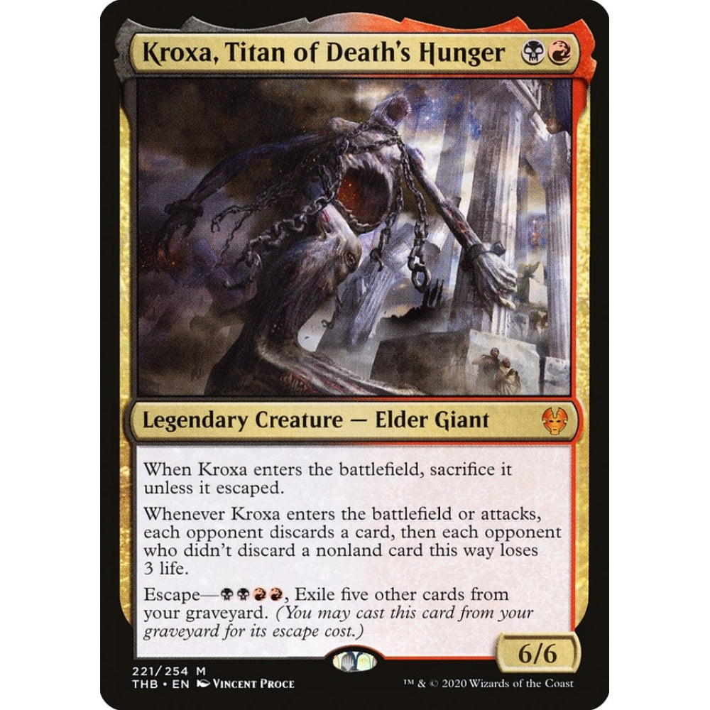Kroxa, Titan of Death's Hunger mythic 221 Magic the Gathering Theros Beyond Death