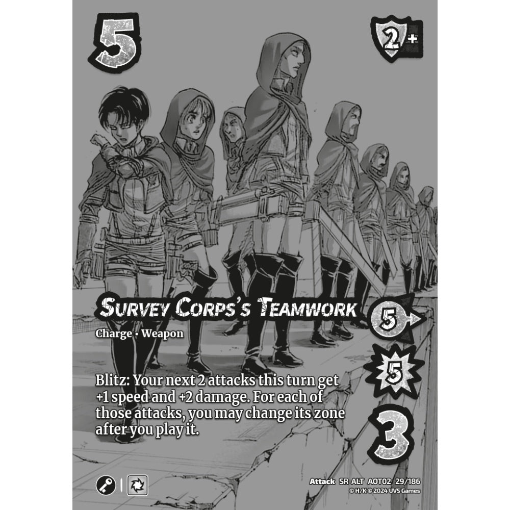 Survey Corps's Teamwork, 29/186, AOT02, Universus, Attack on Titan: Origins of Power, Attack, SR-ALT