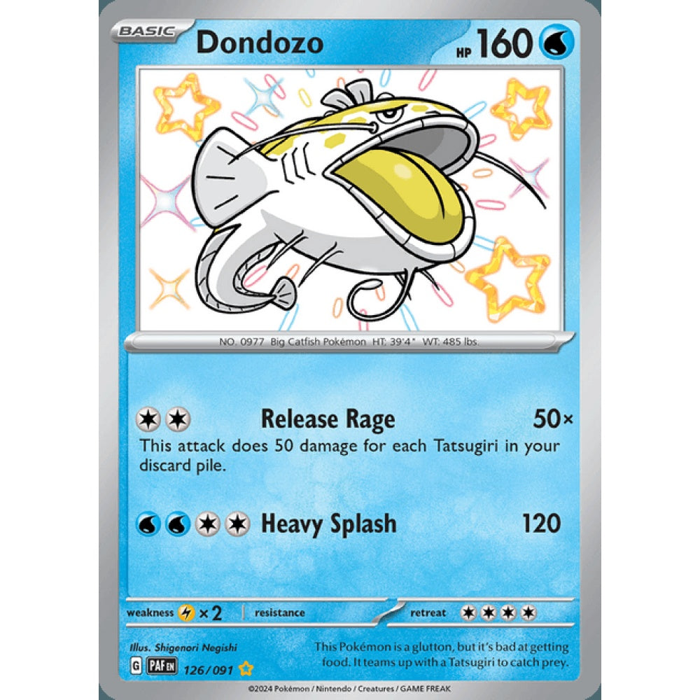 Dondozo Shiny Rare 126/091 Pokemon Card Game Paldean Fates