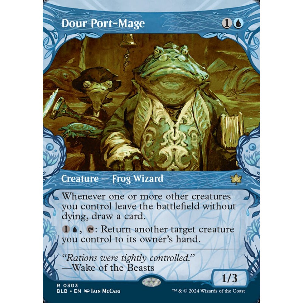 Dour Port-Mage, 303, rare, Magic: The Gathering, Bloomburrow