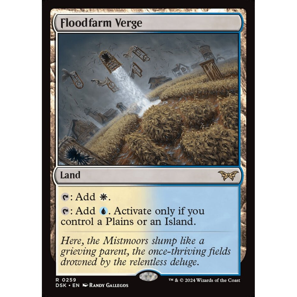 Floodfarm Verge, 259, rare, Magic: The Gathering, Duskmourn: House of Horror