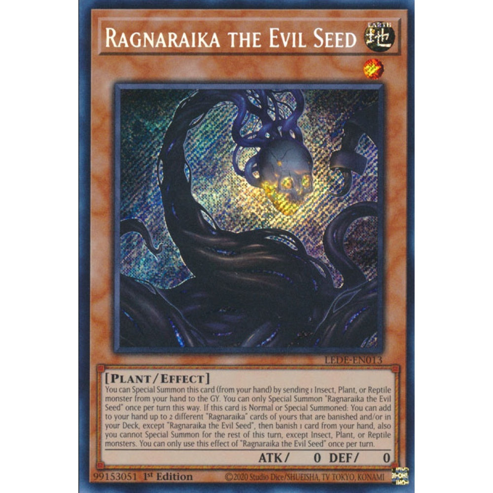 Ragnaraika the Evil Seed, LEDE-EN013, Secret Rare, Yu-Gi-Oh!, Legacy of Destruction