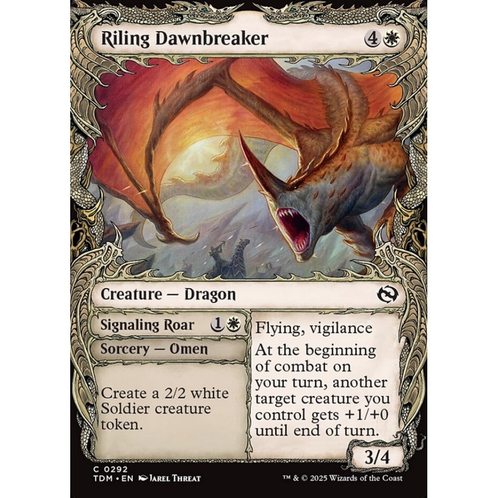 Riling Dawnbreaker // Signaling Roar common 292 Magic the Gathering Tarkir: Dragonstorm