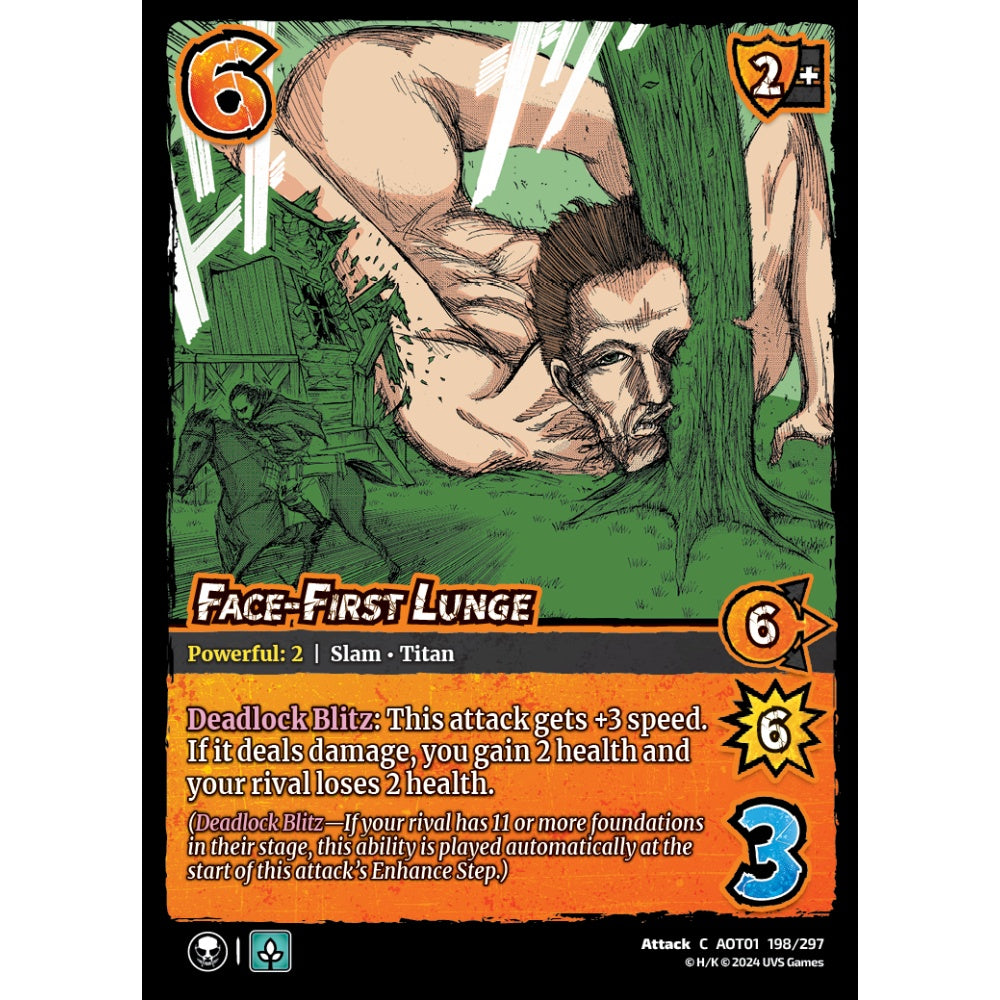 Face-First Lunge, 198/297, C, UniVersus, Attack on Titan: Battle for Humanity