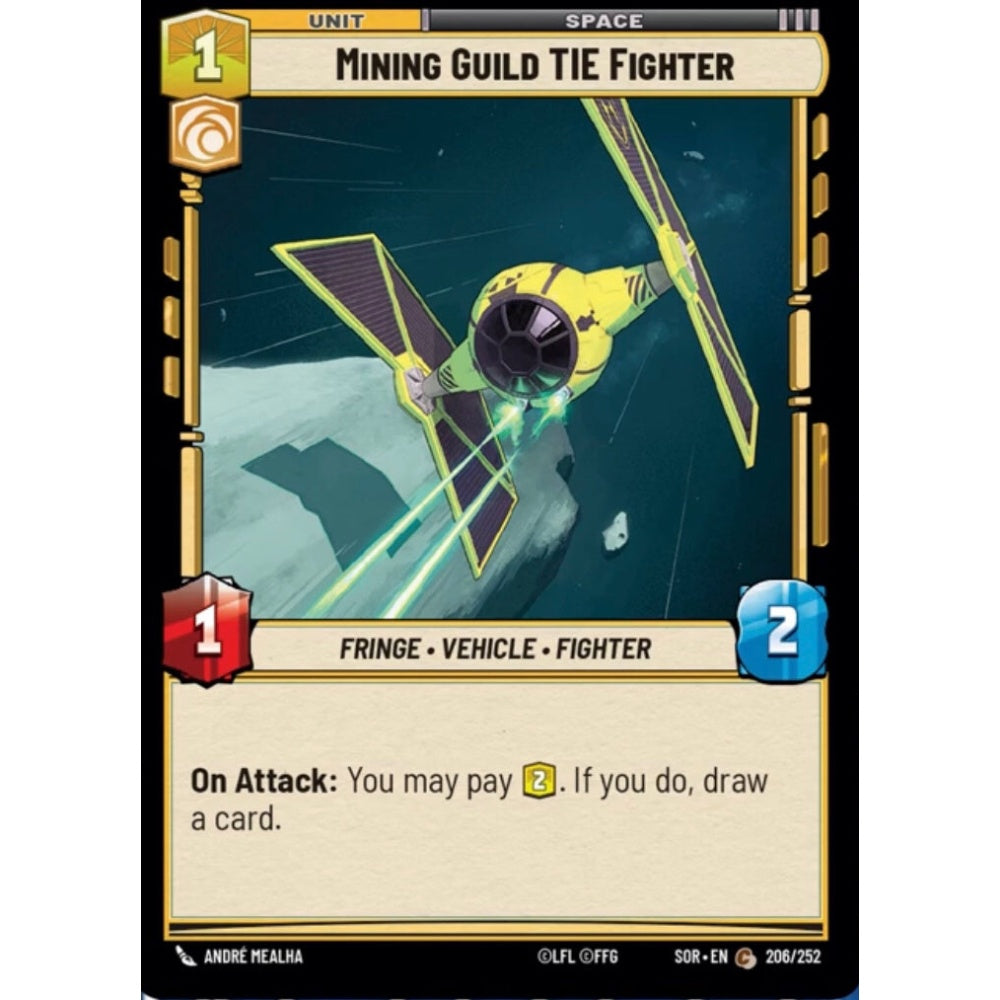 Mining Guild TIE Fighter, 206, C, Star Wars Unlimited, Sparks Of Rebellion