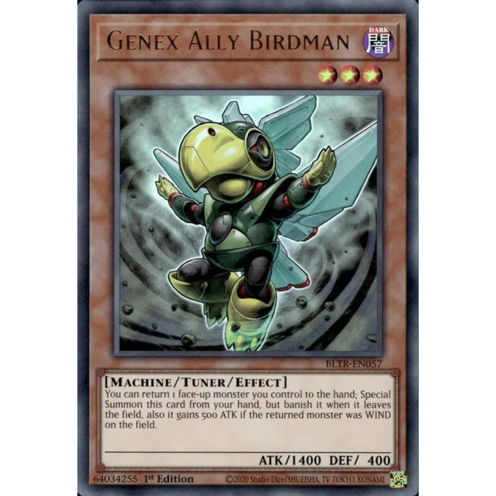 Genex Ally Birdman, BLTR-EN057, Ultra Rare, Yu-Gi-Oh!, Battles of Legend: Terminal Revenge