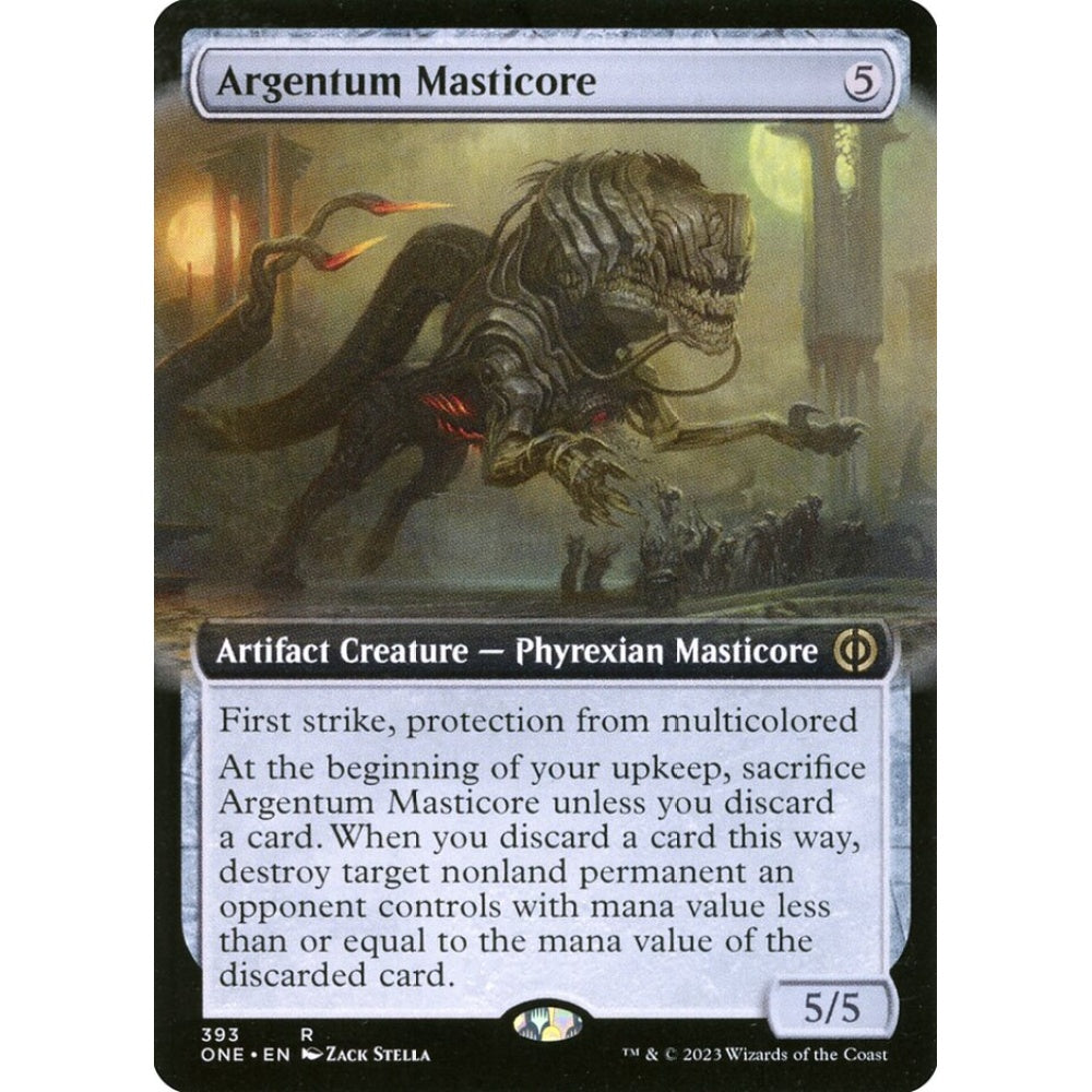 Argentum Masticore, rare, 393, Magic the Gathering, Phyrexia: All Will Be One