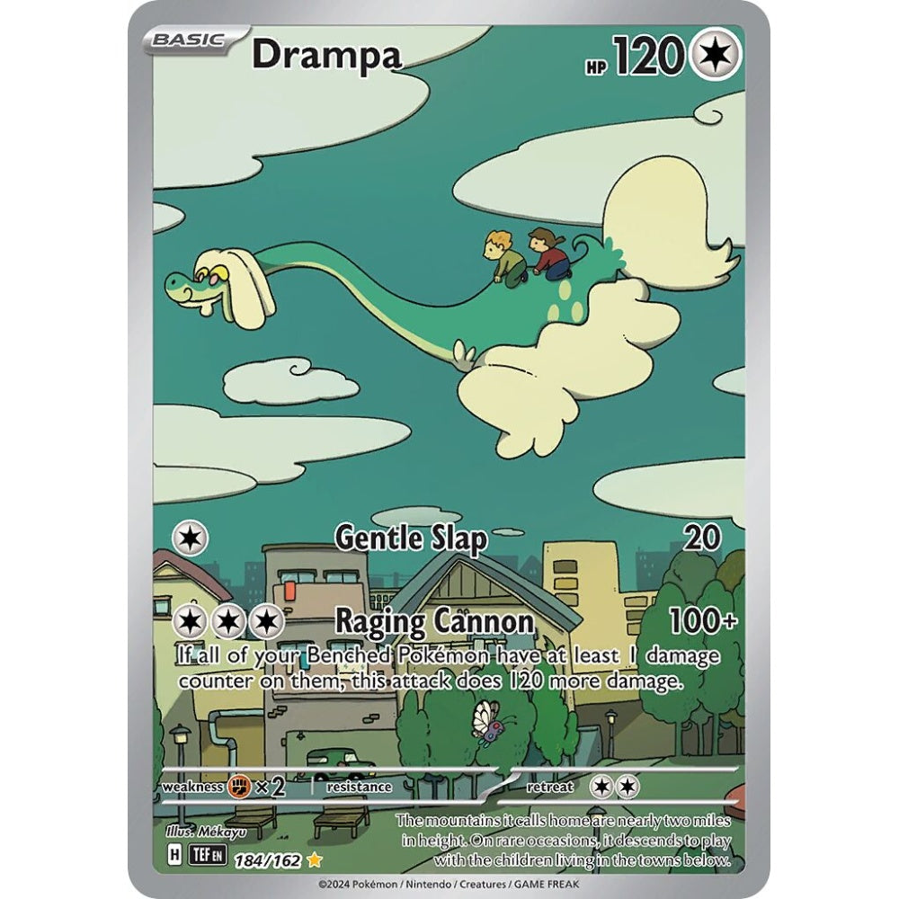 Drampa Illustration Rare 184/162 Pokemon Card Game Temporal Forces