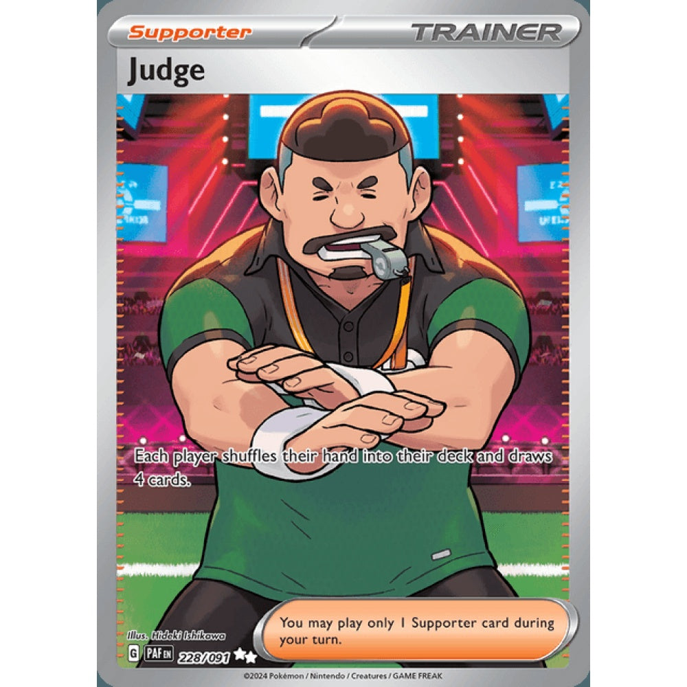 Judge Full Art 228/091 Pokemon Card Game Paldean Fates