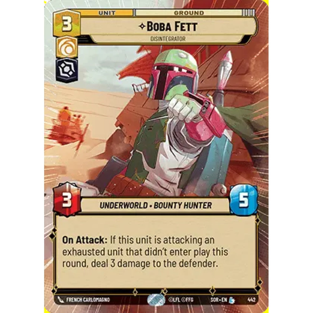 Boba Fett, 442, L, Star Wars Unlimited, Sparks Of Rebellion