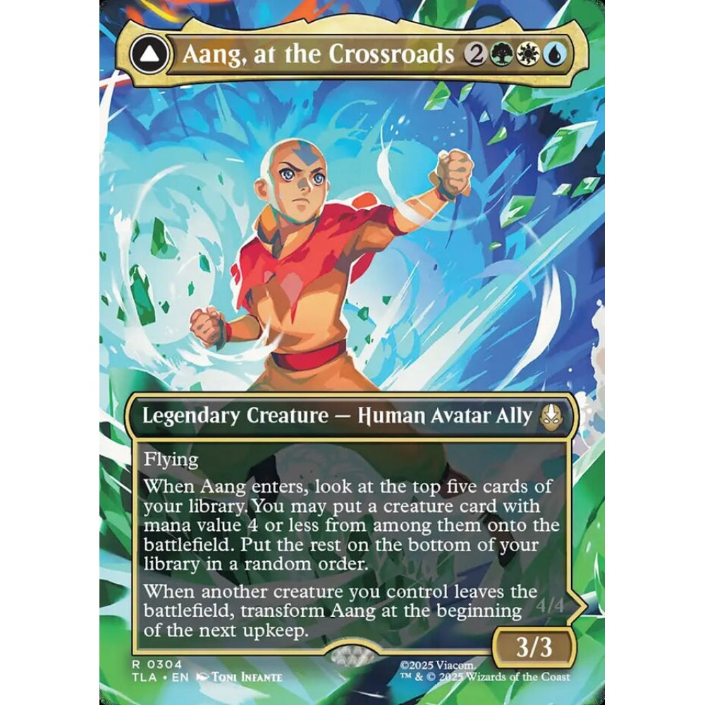 Aang, at the Crossroads // Aang, Destined Savior rare 304 Magic the Gathering Avatar: The Last Airbender
