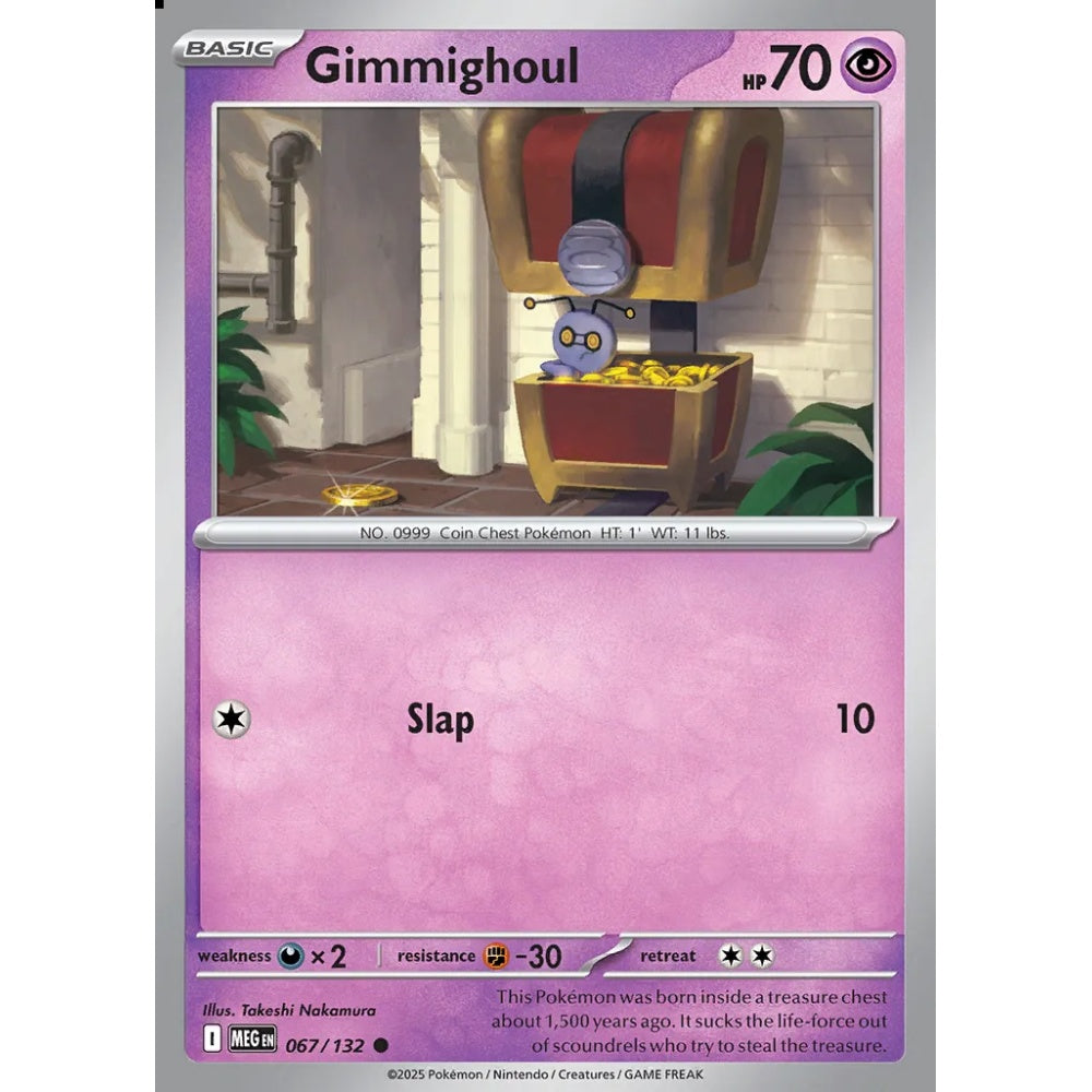 Gimmighoul Common 067/132 Pokemon Card Game Mega Evolution
