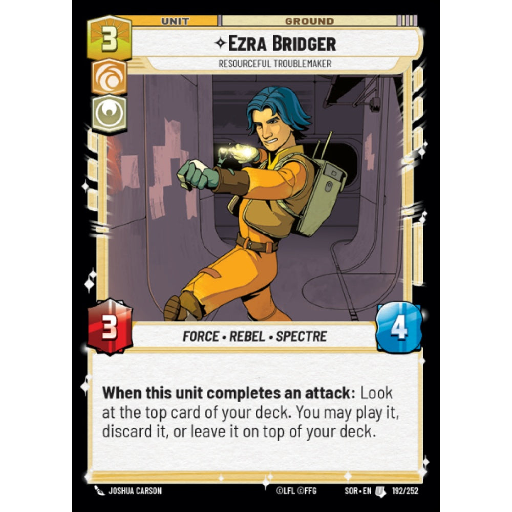 Ezra Bridger, 192, U, Star Wars Unlimited, Sparks Of Rebellion