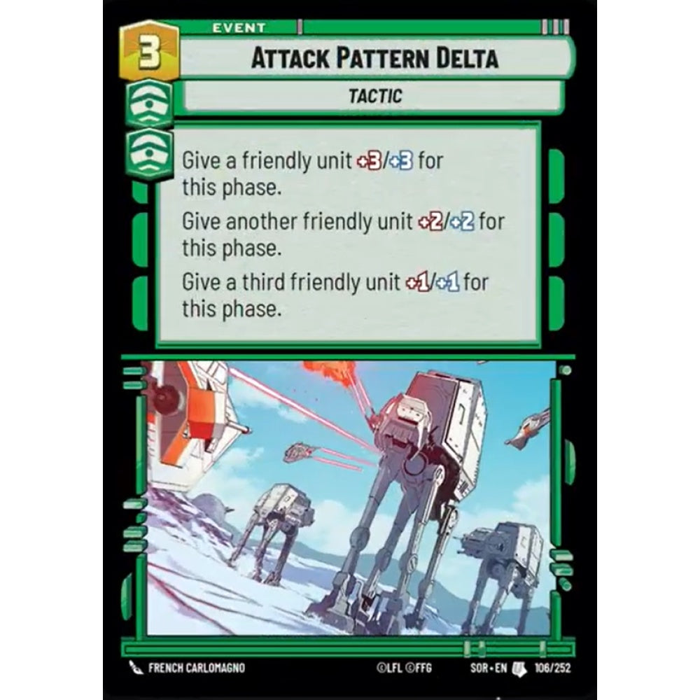 Attack Pattern Delta, 106, U, Star Wars Unlimited, Sparks Of Rebellion
