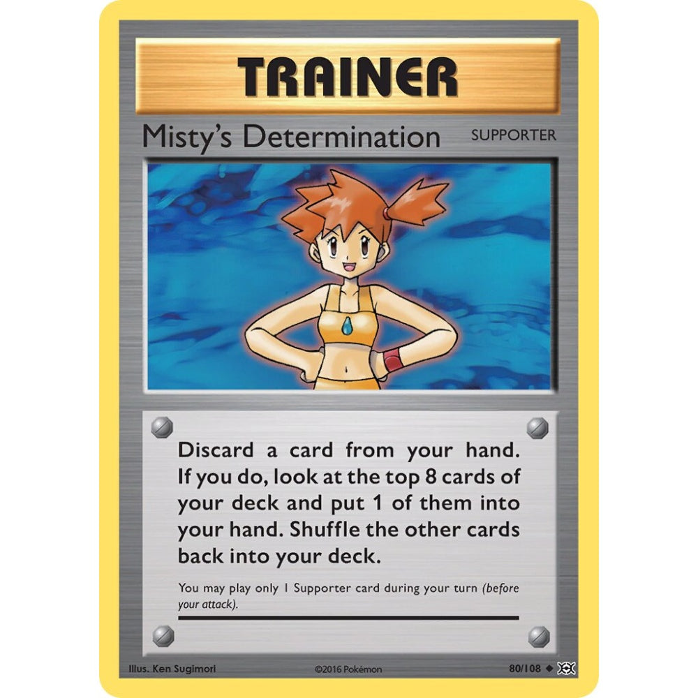 Misty's Determination Uncommon 80/108 Pokemon Card Game Evolutions