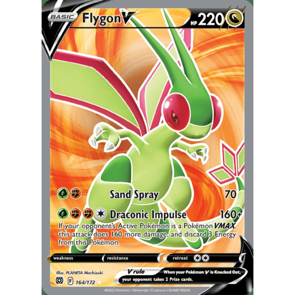 Flygon V Full Art 164/172 Pokemon Card Game Brilliant Stars