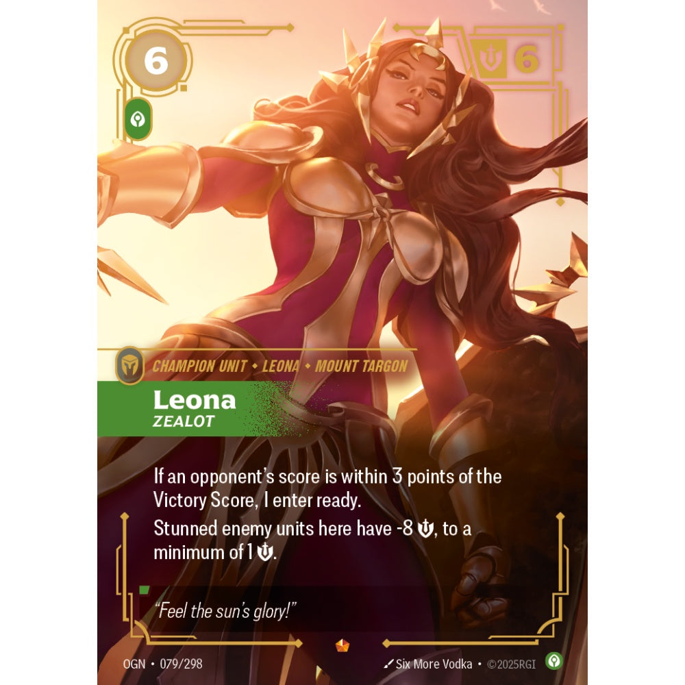 Leona, Zealot OGN-079/298 Riftbound Card Game Origins Epic