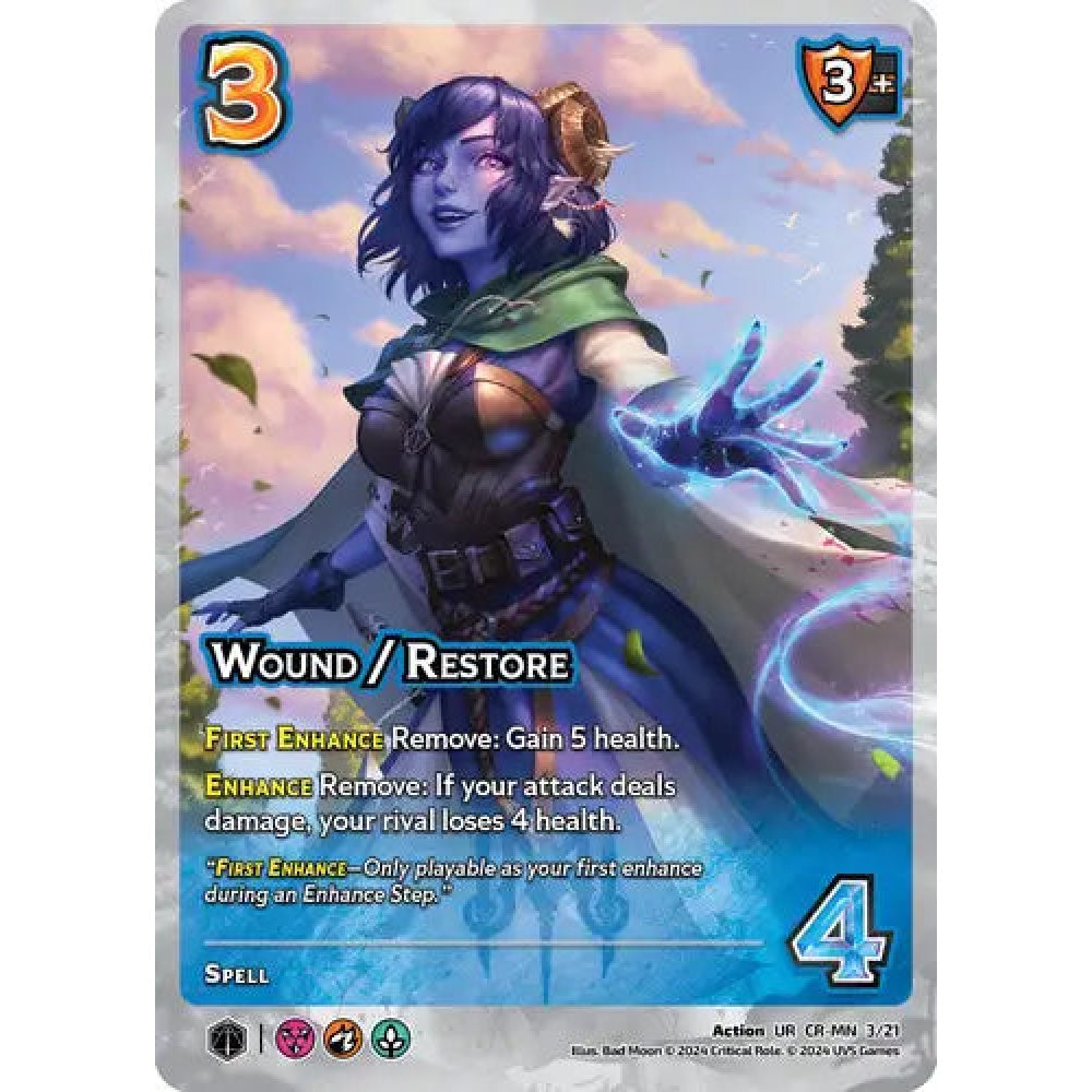 Wound/Restore, 3/21, UR, UniVersus, Critical Role Vox Machina & Mighty Nein