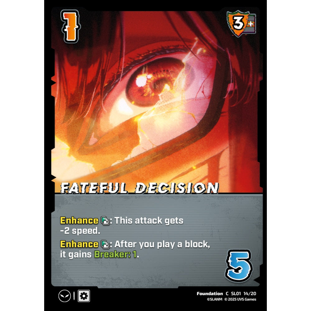 Fateful Decision, 14/20, C, UniVersus, Solo Leveling Challenger Deck