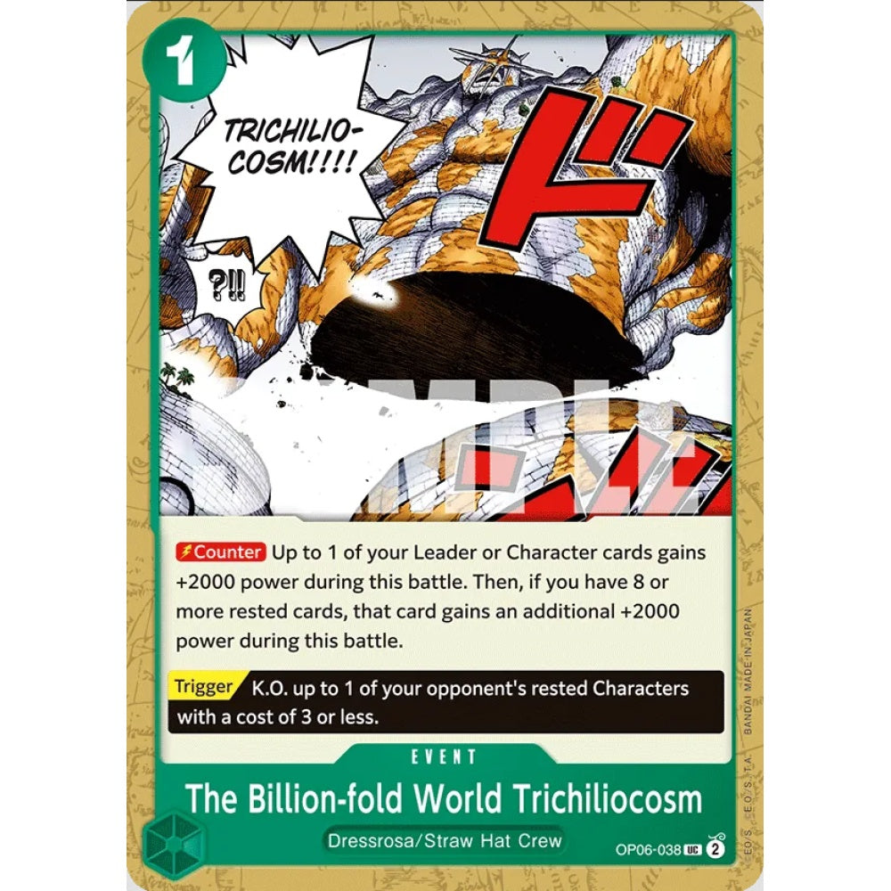 The Billion-fold World Trichiliocosm, OP06-038, Uncommon, One Piece, Wings of the Captain
