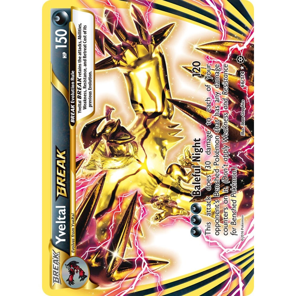 Yveltal BREAK Rare BREAK 66/114 Pokemon Card Game Steam Siege