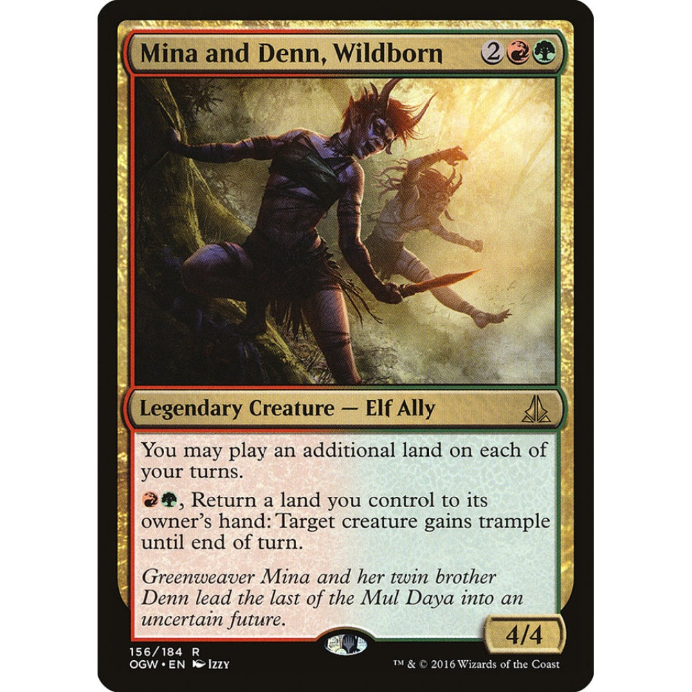 Mina and Denn, Wildborn rare 156 Magic the Gathering Oath of the Gatewatch