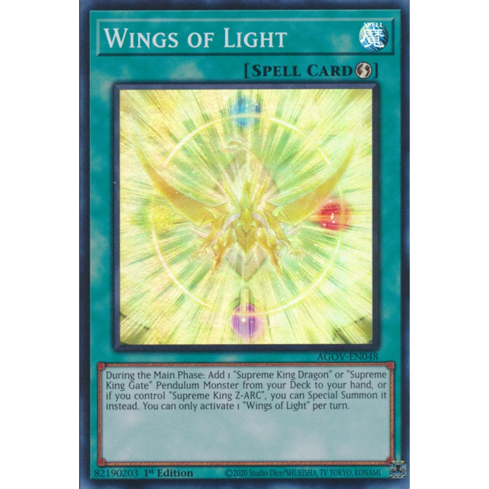 Wings of Light, AGOV-EN048, Super Rare, Yu-Gi-Oh!, Age of Overlord