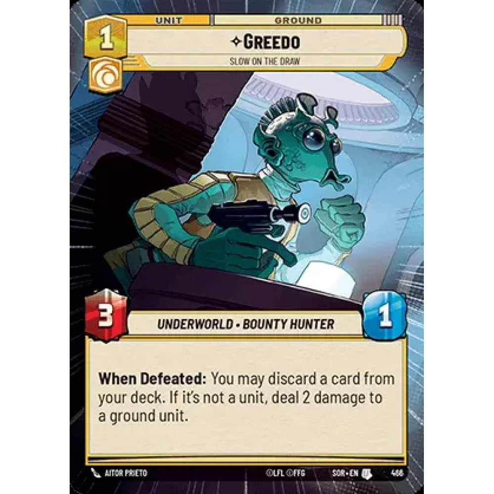 Greedo, 466, U, Star Wars Unlimited, Sparks Of Rebellion
