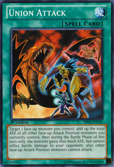 Union Attack LODT-EN093 Super Super Rare Yu-Gi-Oh Light of Destruction in Art