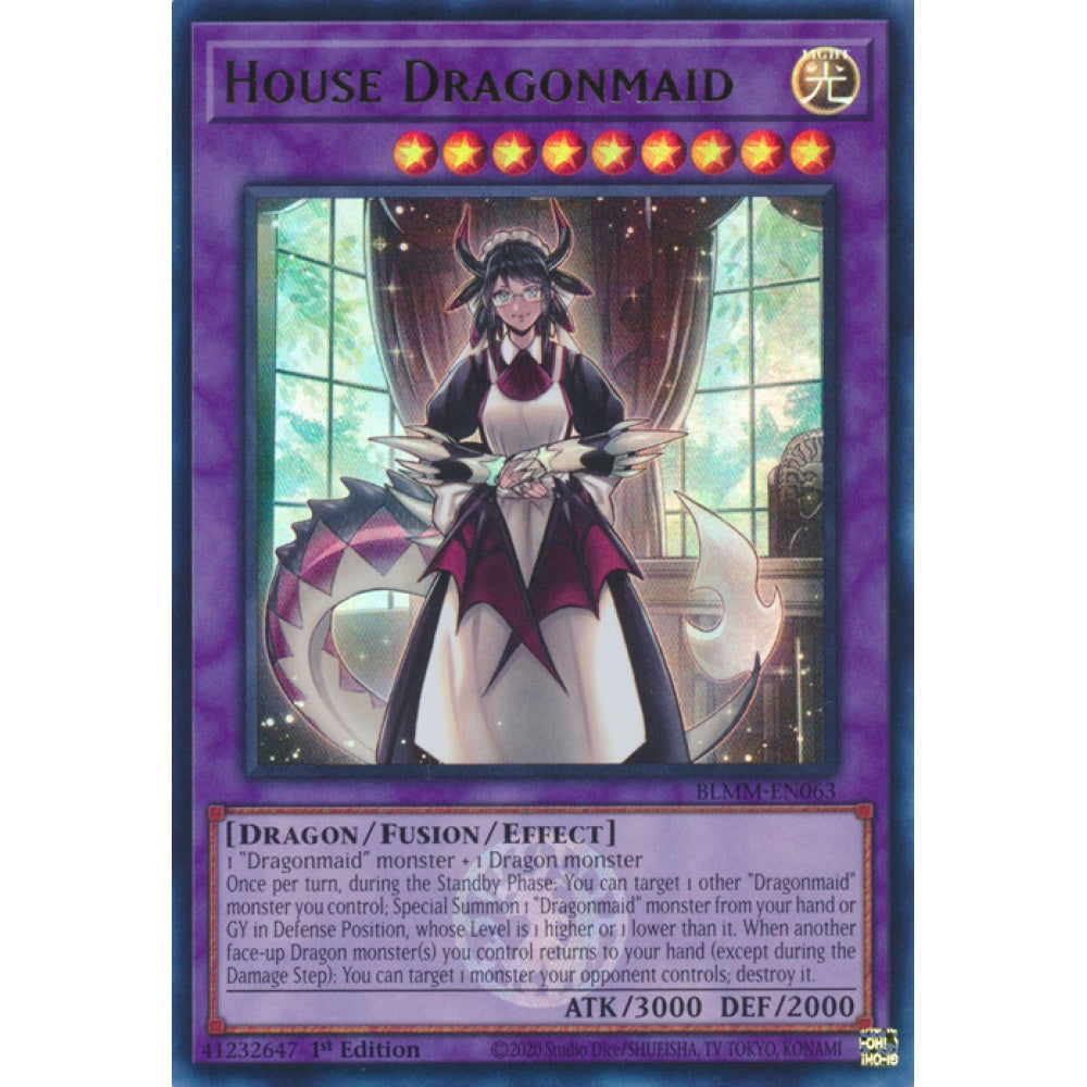 House Dragonmaid RA03-EN037 Secret Secret Rare Yu-Gi-Oh Quarter Century Bonanza in Art