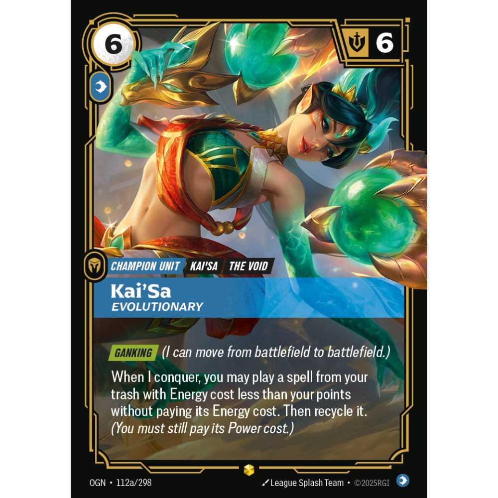 Kai'Sa, Evolutionary OGN-112a/298 Riftbound Card Game Origins Showcase