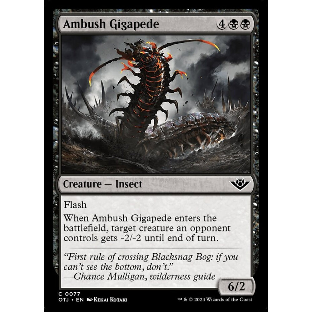 Ambush Gigapede, 77, common, Magic: The Gathering, Outlaws of Thunder Junction