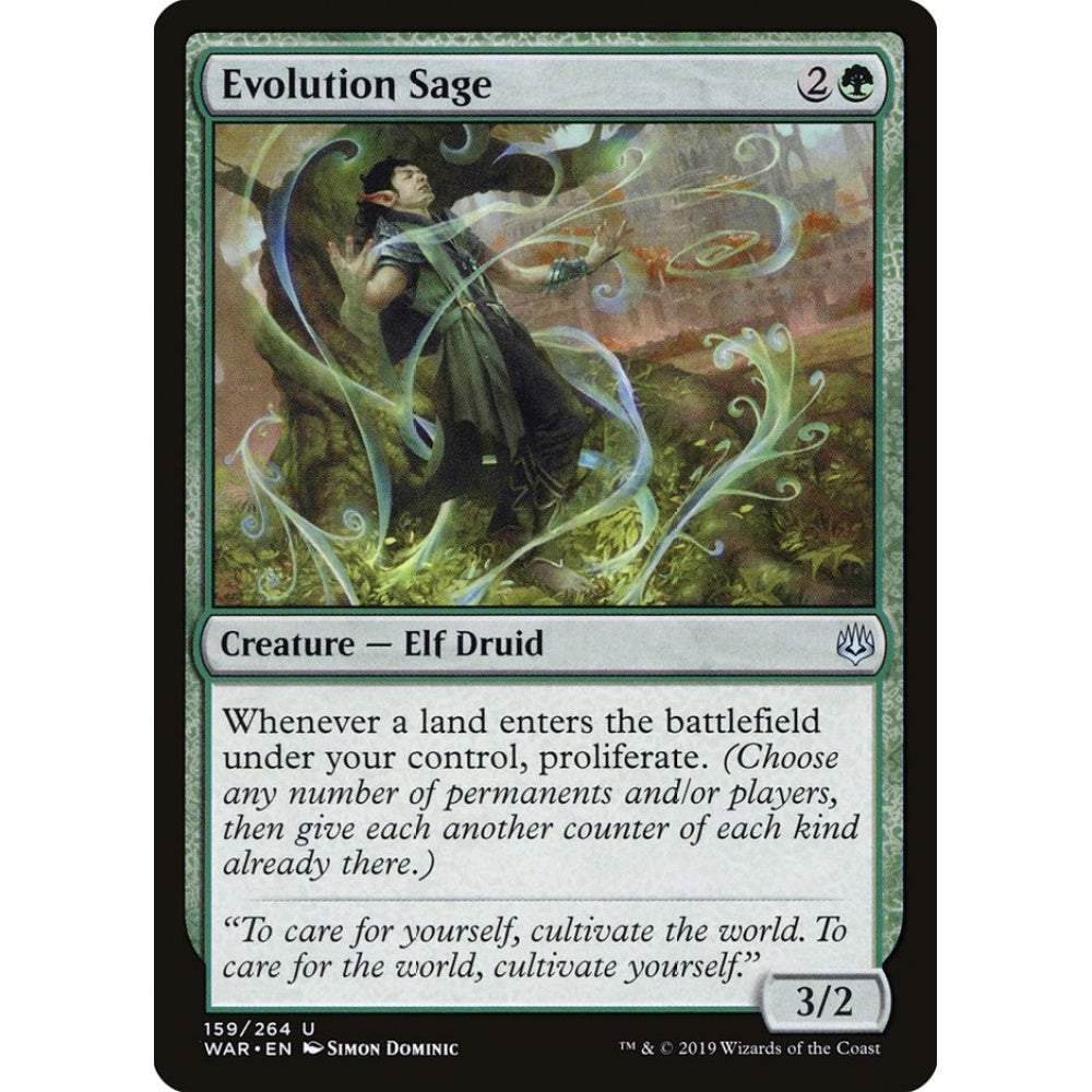 Evolution Sage uncommon 159 Magic the Gathering War of the Spark