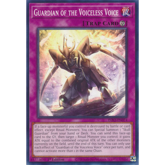 Guardian of the Voiceless Voice INFO-EN074 Common Common Yu-Gi-Oh The Infinite Forbidden in Art