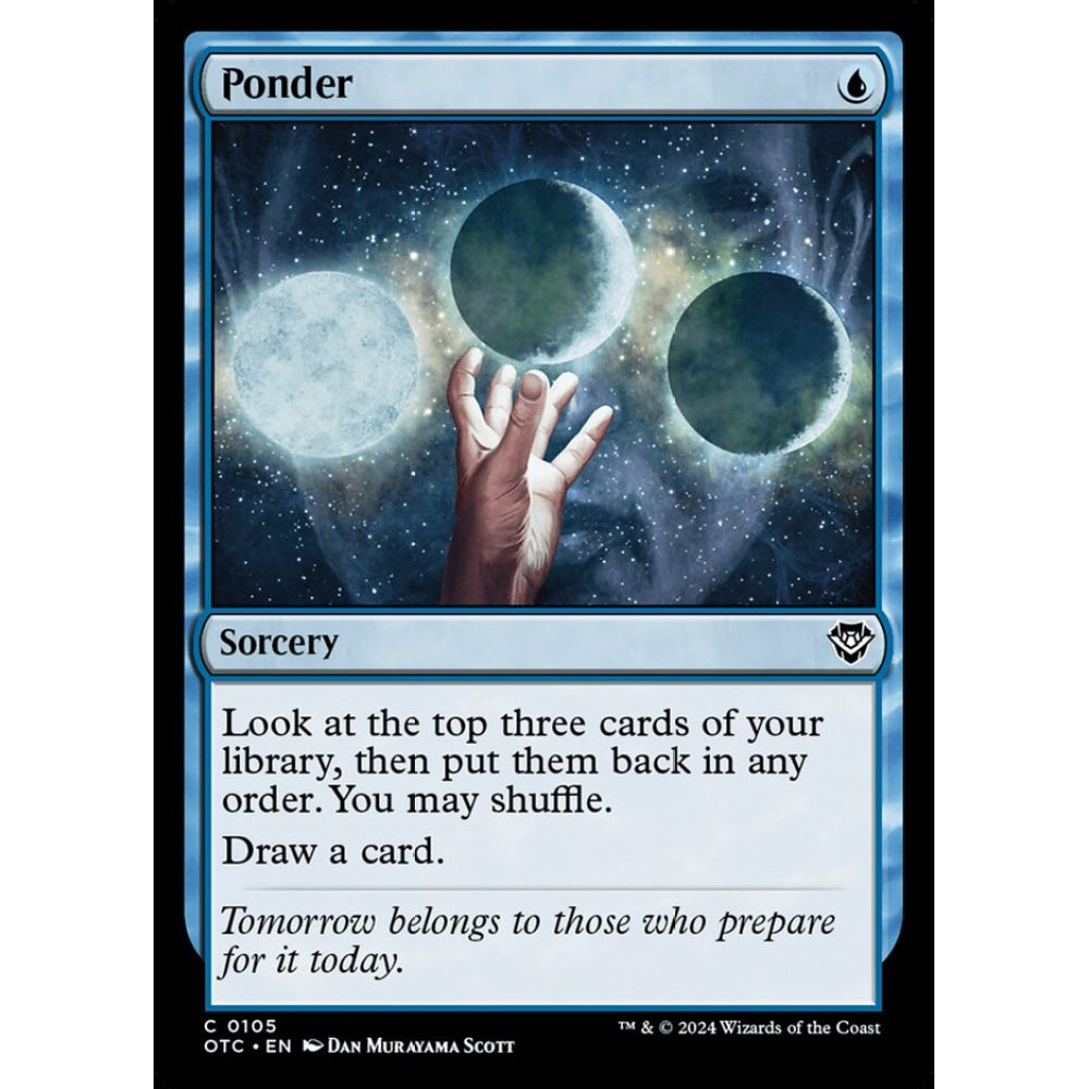 Ponder, 105, common, Magic: The Gathering, Outlaws of Thunder Junction