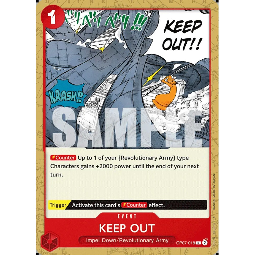 KEEP OUT, OP07-018, Common, One Piece, 500 Years in the Future