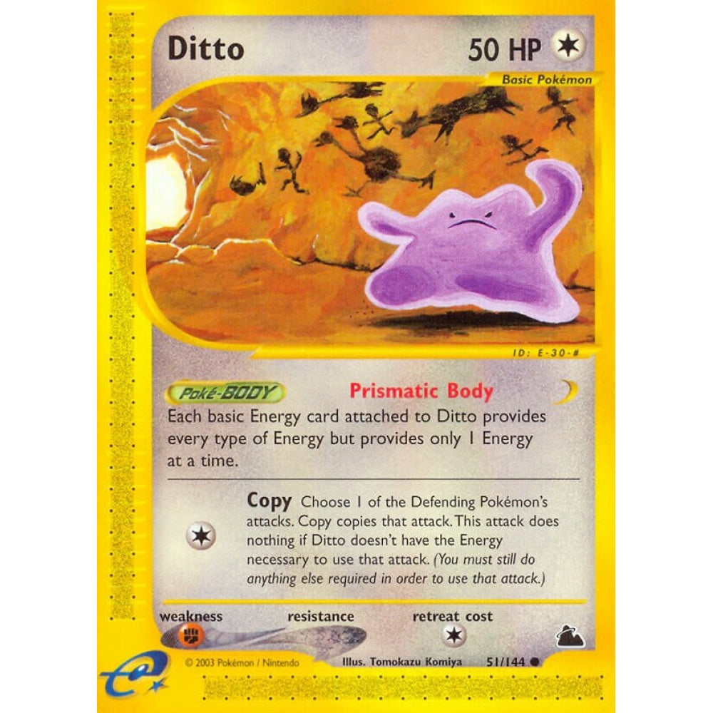 Ditto Common 51/144 Pokemon Card Game Skyridge